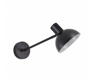 SE21-BL-22-MS3 ADEPT BLACK WALL LAMP BLACK METAL SHADE+