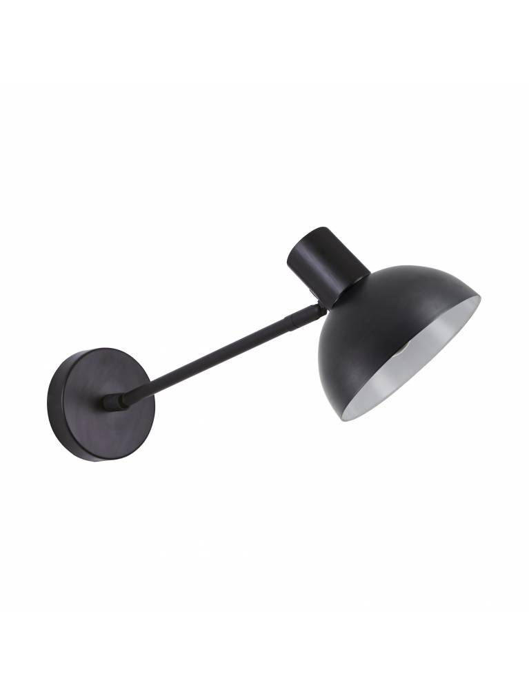 SE21-BL-22-MS3 ADEPT BLACK WALL LAMP BLACK METAL SHADE+