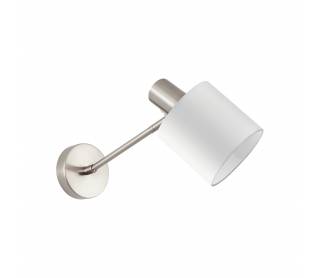 SE21-NM-22-SH1 ADEPT WALL LAMP Nickel Matt Wall lamp White Shade+