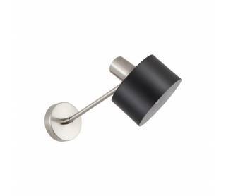 SE21-NM-22-MS1 ADEPT WALL LAMP Nickel Matt Wall lamp Black Shade+