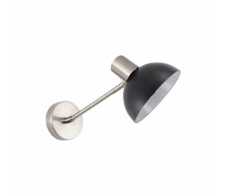 SE21-NM-22-MS3 ADEPT WALL LAMP Nickel Matt Wall lamp Black Shade+