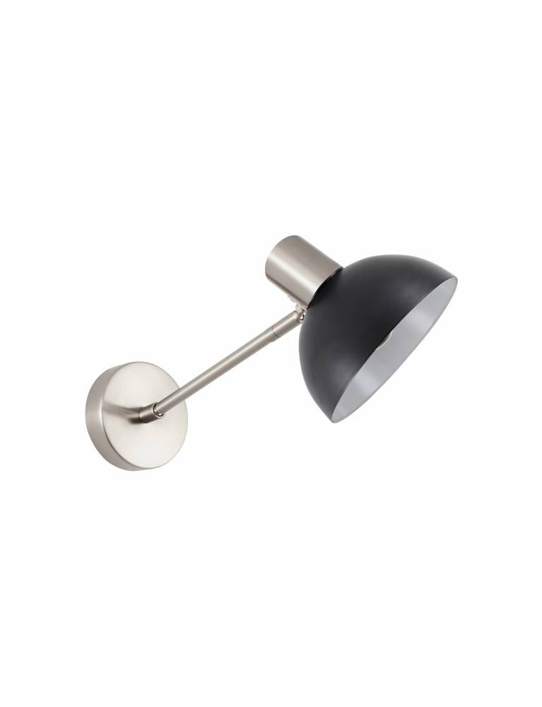 SE21-NM-22-MS3 ADEPT WALL LAMP Nickel Matt Wall lamp Black Shade+