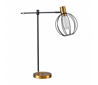 SE21-GM-36-GR2 ADEPT TABLE LAMP Gold Matt and Black Metal Table Lamp Black Metal Grid+