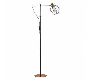 SE21-GM-39-GR2 ADEPT FLOOR LAMP Gold Matt and Black Metal Floor Lamp Black Metal Grid+