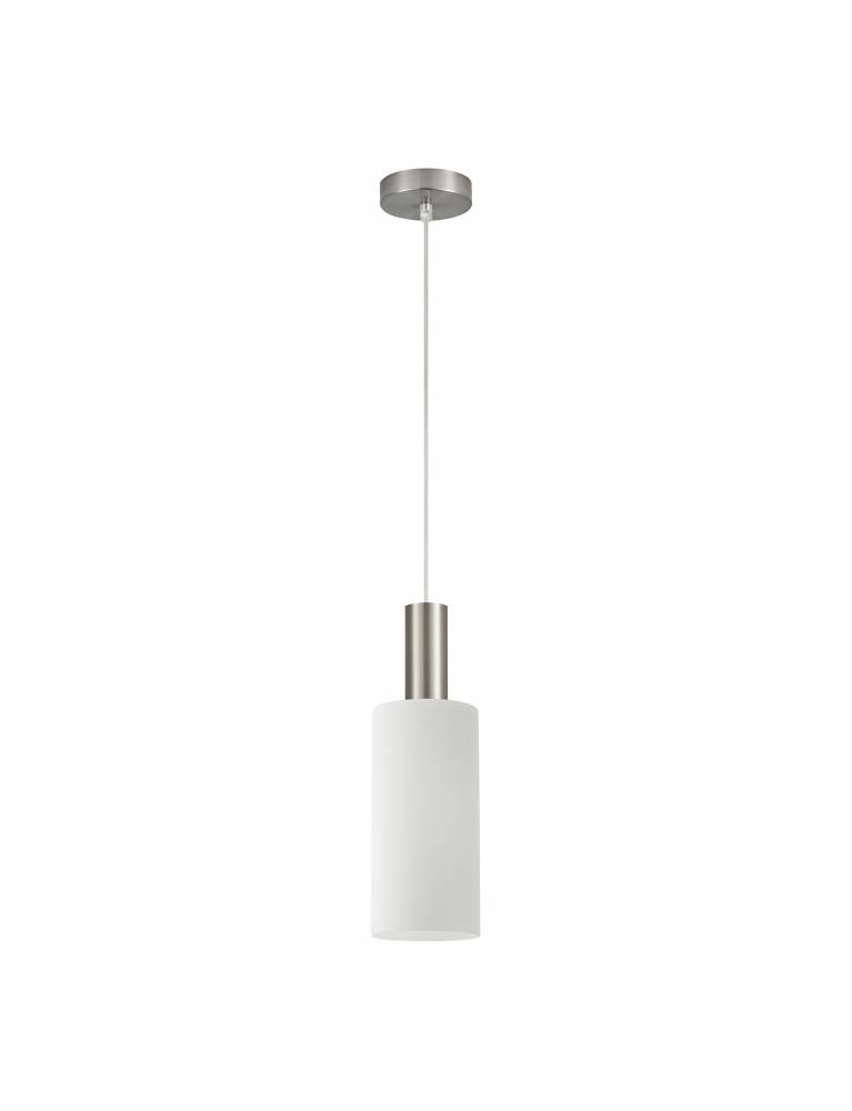 SE21-NM-4-GL3 ADEPT TUBE Nickel Matt Pendant White Glass+