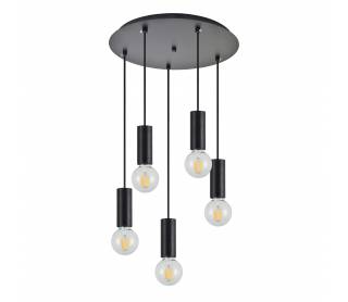 SE21-BL-4-5BL ADEPT TUBE Black Pendant+