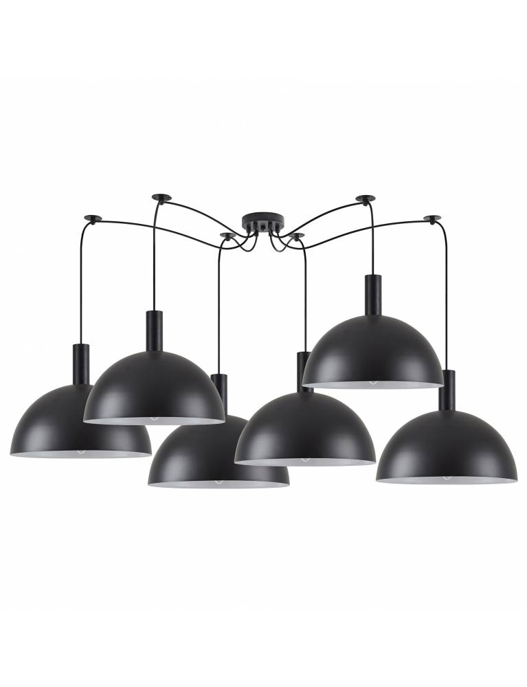 SE21-BL-4-BL6-MS40 ADEPT TUBE Black Metal Shade Pendant+