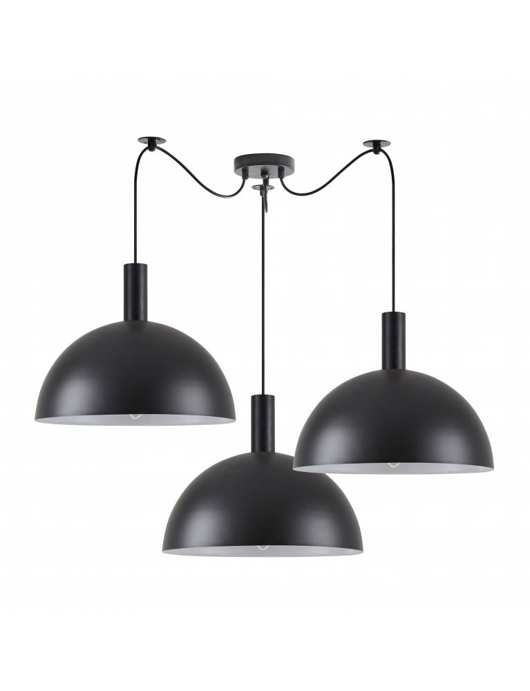 SE21-BL-4-BL3-MS40 ADEPT TUBE Black Metal Shade Pendant+