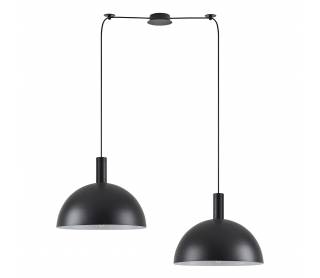 SE21-BL-4-BL2-MS40 ADEPT TUBE Black Metal Shade Pendant+