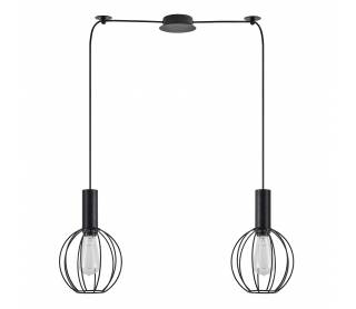 SE21-BL-4-BL2-GR2 ADEPT TUBE Black Pendant Black Metal Grid+