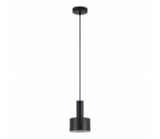 SE21-BL-4-MS1 ADEPT TUBE Black Pendant Black Metal Shade+