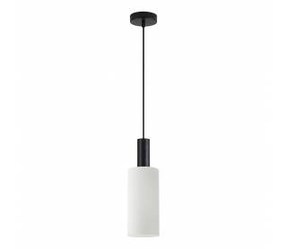 SE21-BL-4-GL3 ADEPT TUBE Black Pendant White Glass+