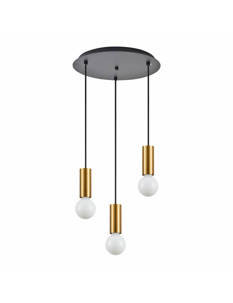 SE21-GM-4-3BL ADEPT TUBE Gold Matt Pendant+