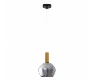 SE21-GM-4-GL2 ADEPT TUBE Gold Matt Pendant Smoked Glass+