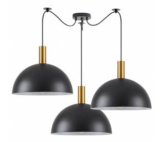 SE21-GM-4-BL3-MS40 ADEPT TUBE Gold Matt Pendant Black Metal Shade+