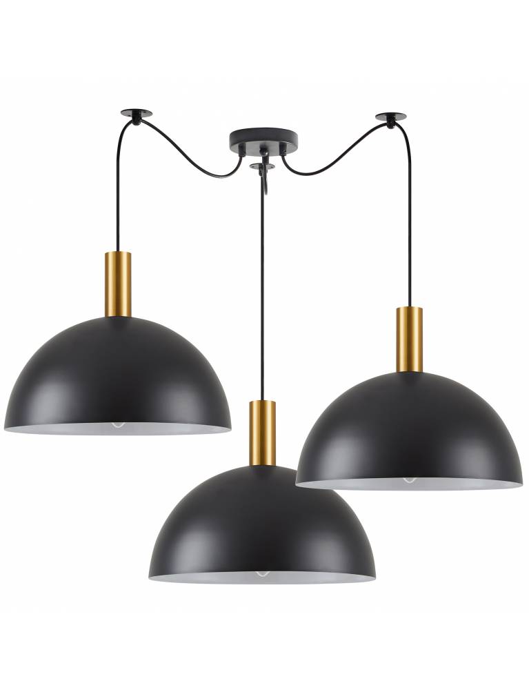 SE21-GM-4-BL3-MS40 ADEPT TUBE Gold Matt Pendant Black Metal Shade+