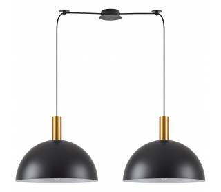 SE21-GM-4-BL2-MS40 ADEPT TUBE Gold Matt Pendant Black Metal Shade+