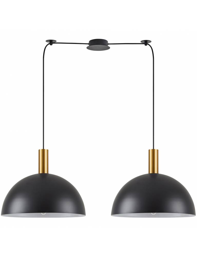 SE21-GM-4-BL2-MS40 ADEPT TUBE Gold Matt Pendant Black Metal Shade+