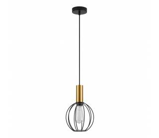 SE21-GM-4-GR1 ADEPT TUBE Gold Matt Pendant Black Metal Grid+