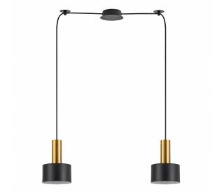 SE21-GM-4-BL2-MS1 ADEPT TUBE Gold Matt Pendant Black Metal Shade+