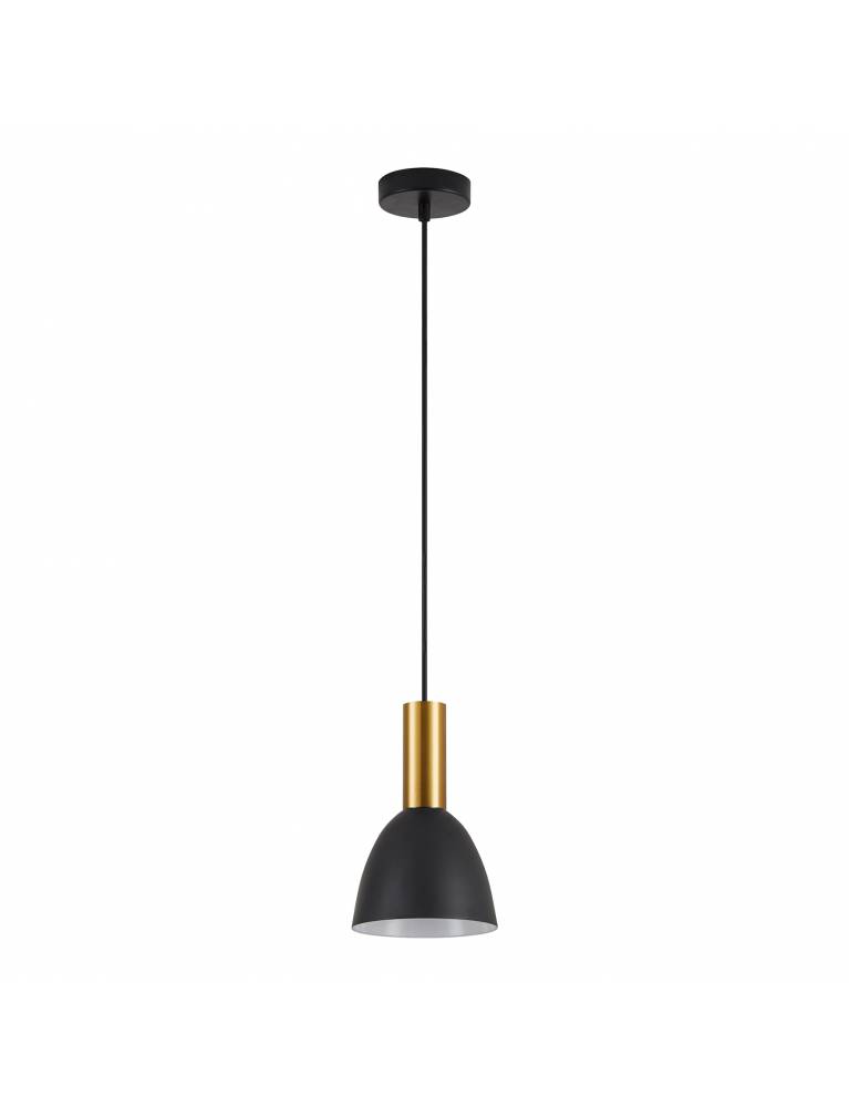 SE21-GM-4-MS2 ADEPT TUBE Gold Matt Pendant Black Metal Shade+