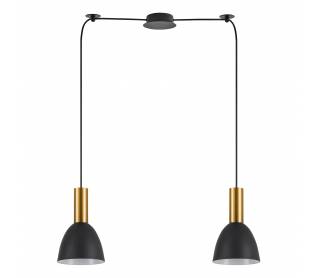 SE21-GM-4-BL2-MS2 ADEPT TUBE Gold Matt Pendant Black Metal Shade+