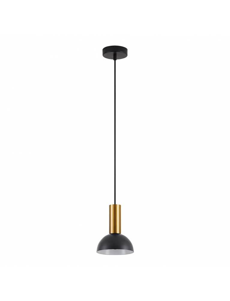 SE21-GM-4-MS3 ADEPT TUBE Gold Matt Pendant Black Metal Shade+