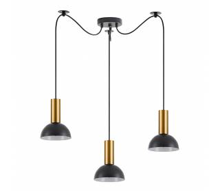 SE21-GM-4-BL3-MS3 ADEPT TUBE Gold Matt Pendant Black Metal Shade+