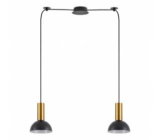 SE21-GM-4-BL2-MS3 ADEPT TUBE Gold Matt Pendant Black Metal Shade+