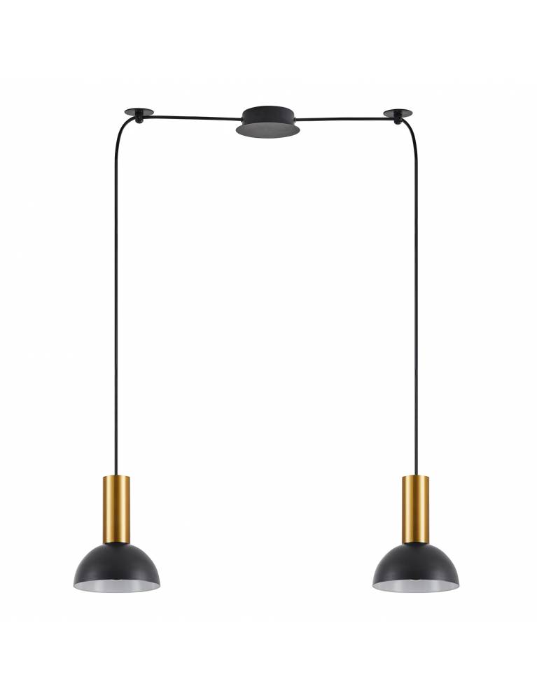 SE21-GM-4-BL2-MS3 ADEPT TUBE Gold Matt Pendant Black Metal Shade+