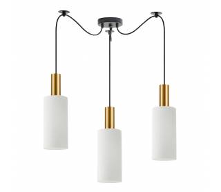 SE21-GM-4-BL3-GL3 ADEPT TUBE Gold Matt Pendant White Glass+