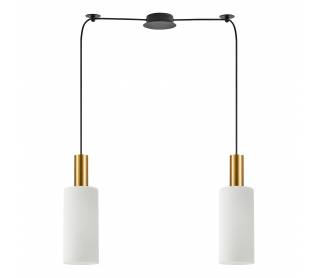 SE21-GM-4-BL2-GL3 ADEPT TUBE Gold Matt Pendant White Glass+