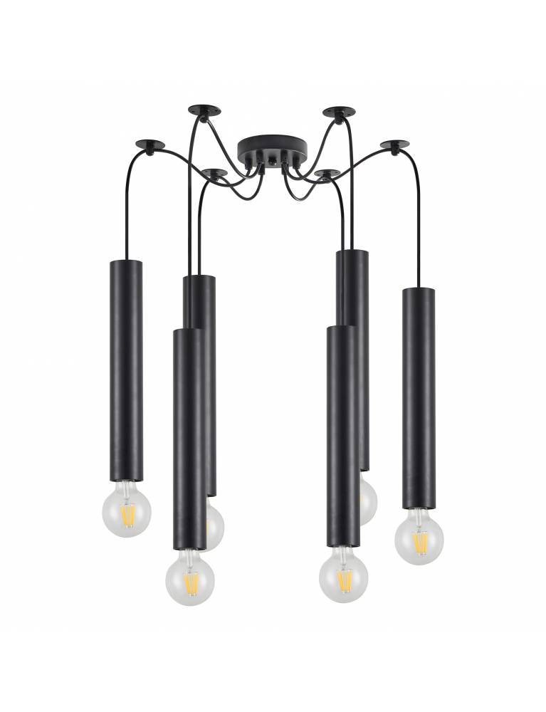 SE21-BL-5-BL6 ADEPT TUBE BLACK Black Pendant+