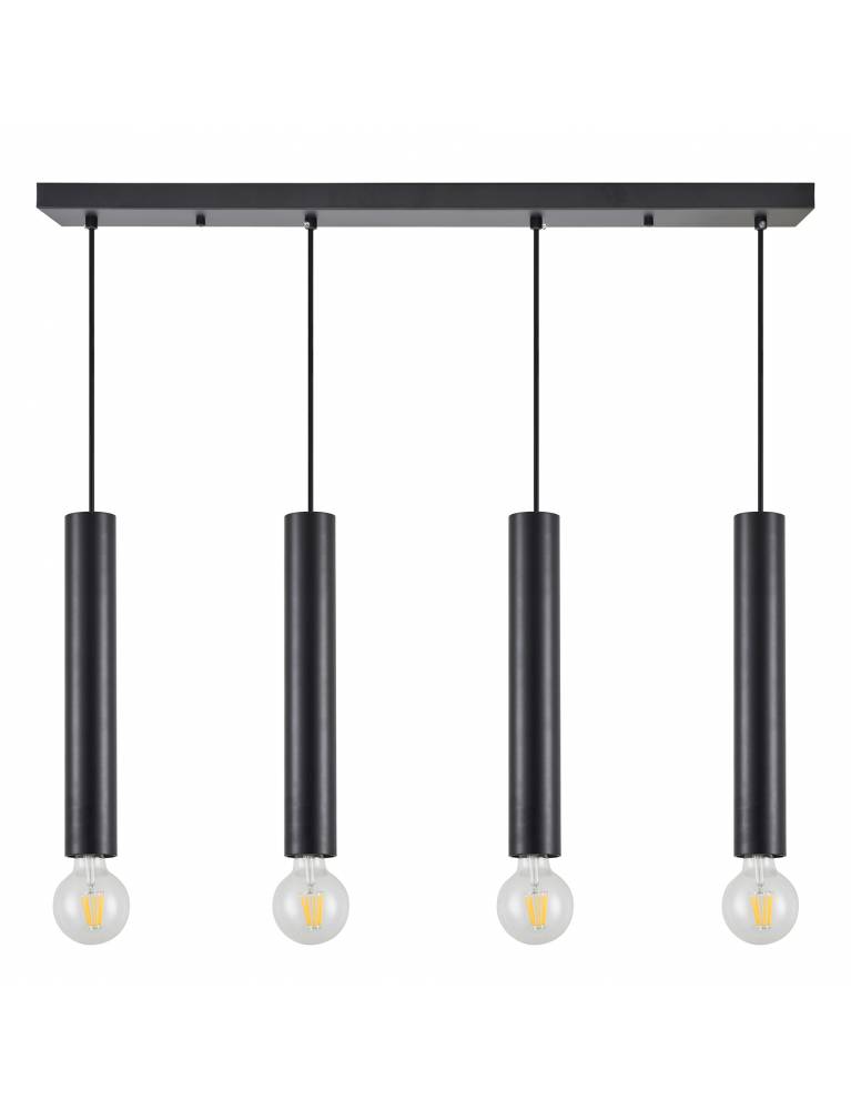 SE21-BL-5-4BL ADEPT TUBE BLACK Black Pendant+