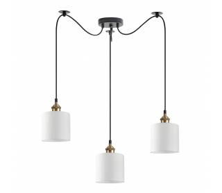 SE21-BR-10-BL3-SH1 MAGNUM BRONZE White Shade Pendant+