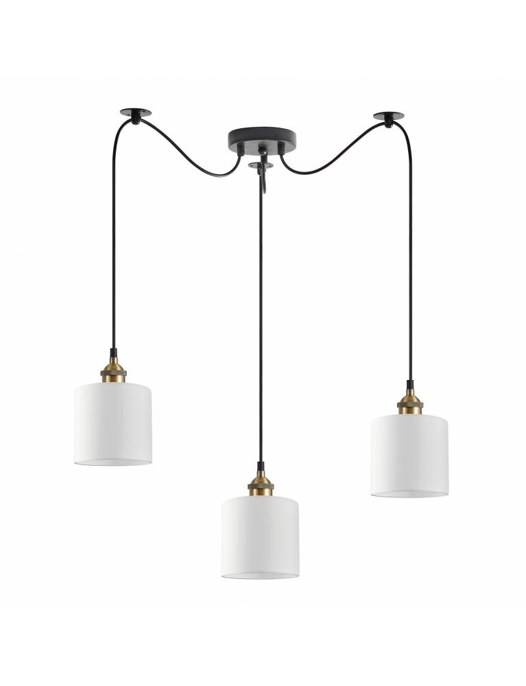 SE21-BR-10-BL3-SH1 MAGNUM BRONZE White Shade Pendant+