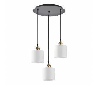 SE21-BR-10-3BL-SH1  MAGNUM BRONZE White Shade Pendant+