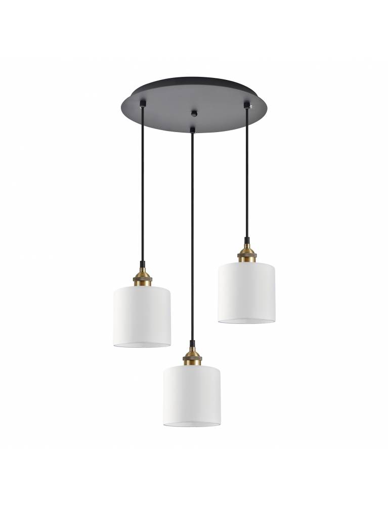 SE21-BR-10-3BL-SH1  MAGNUM BRONZE White Shade Pendant+