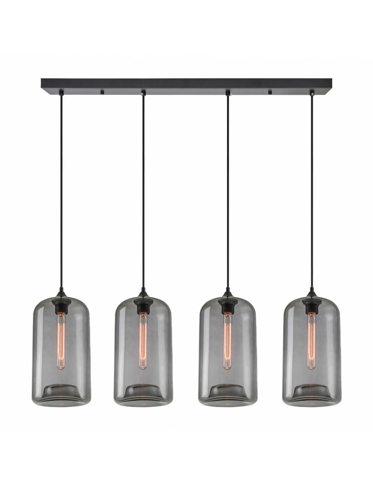 SE21-SM-19-30-4BL+ FEINT Smoked Glass Pendant+