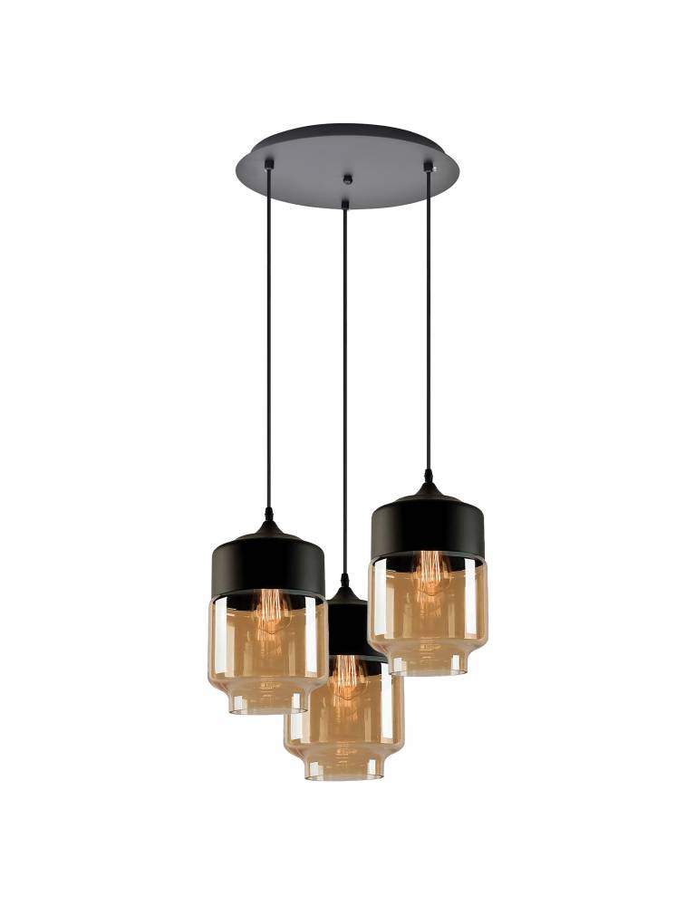 SE21-HN-18-30-3BL+ GABY Honey Glass Pendant+