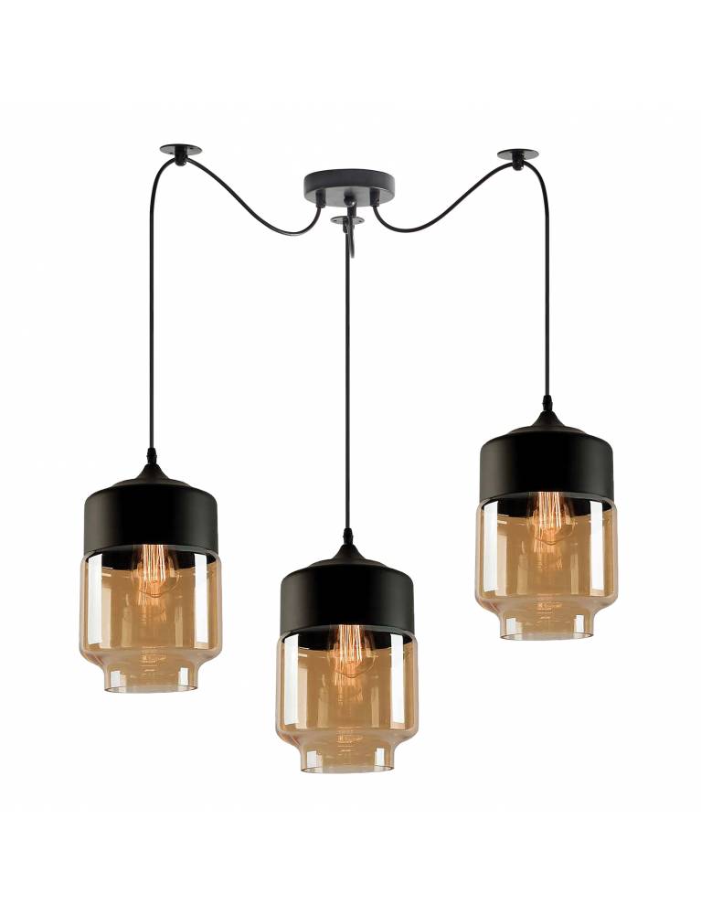 SE21-HN-18-30-BL3+ GABY Honey Glass Pendant+