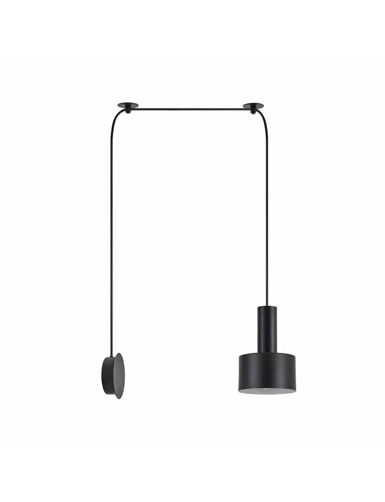 SE21-BL-4-NM1W-MS1 ADEPT TUBE Black Matt Wall Lamp Black Metal Shade+