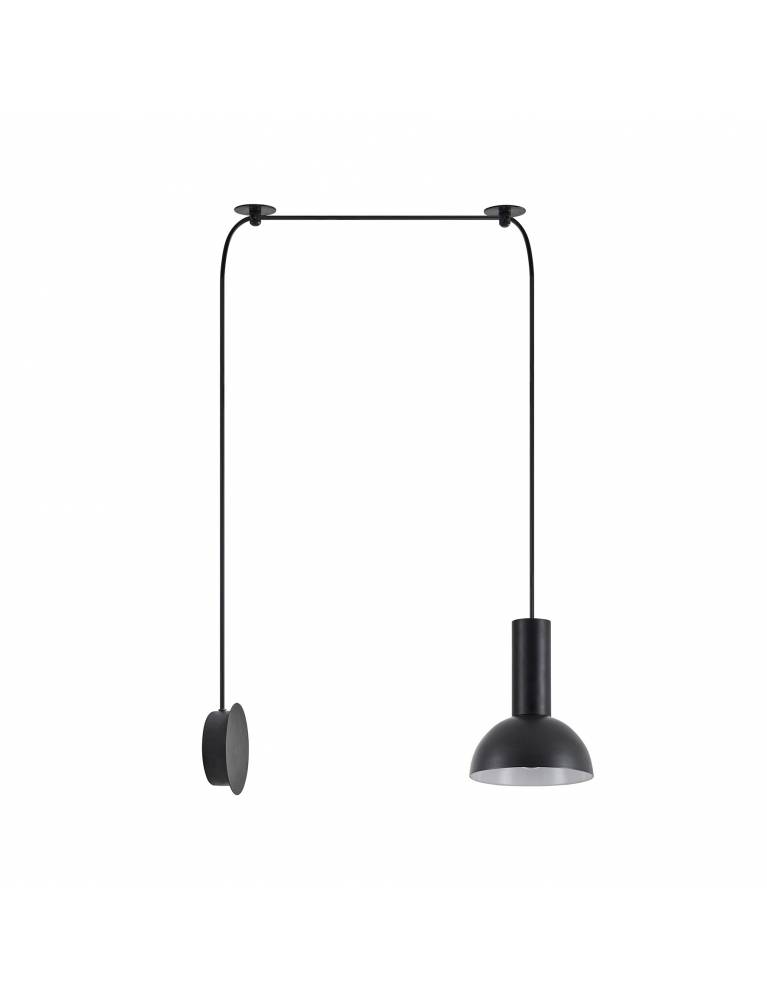 SE21-BL-4-NM1W-MS3 ADEPT TUBE Black Matt Wall Lamp Black Metal Shade+