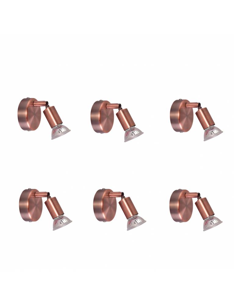 SE 140-C1 (x6) Saba Packet Copper adjustable spotlight+