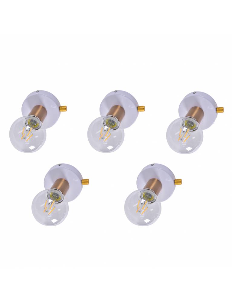 SE 138-WH (x5) Tolo Packet White and bronze light+