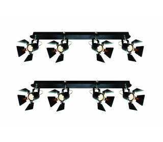 GU12015A-4B (x2) Mystik Packet Metal black ceiling lamp with rotating heads+