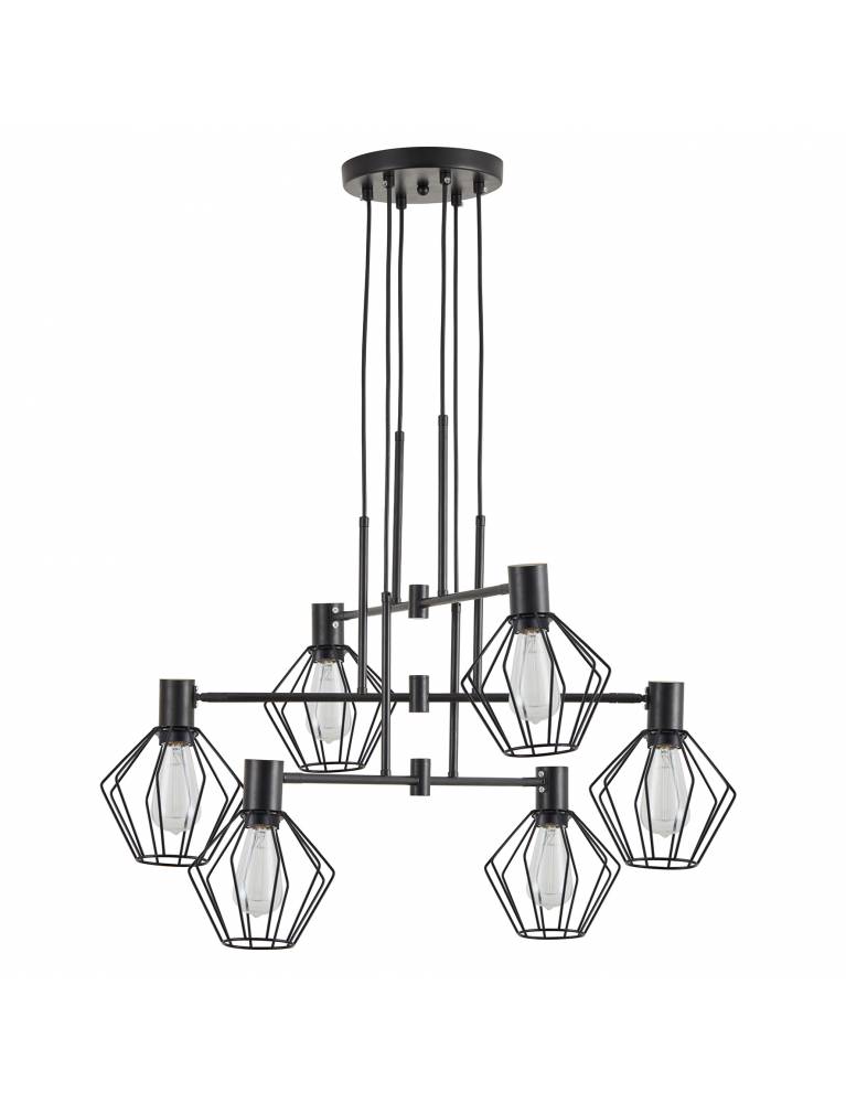 SE21-BL-100-GR1 ADEPT PENDANT Black Metal Pendant Black Metal Grid+