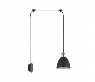 SE21-BR-10-BL1W-MS2 MAGNUM BRONZE  Black Metal Shade Wall Lamp+