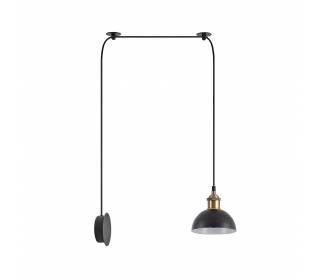 SE21-BR-10-BL1W-MS3 MAGNUM BRONZE Black Metal Shade Wall Lamp+