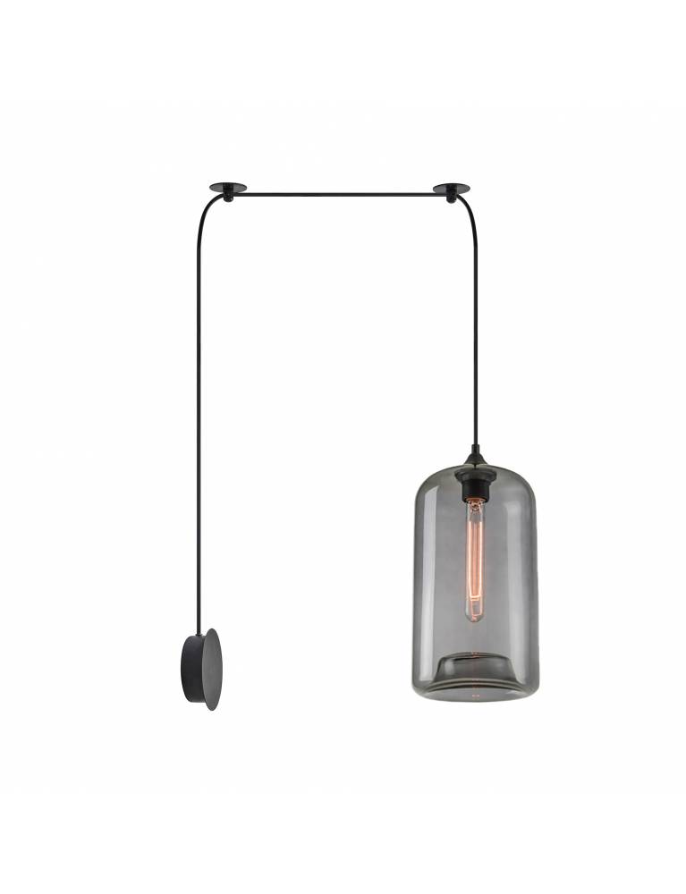 SE21-SM-19-30-BL1W+ FEINT Smoked Glass Pendant+